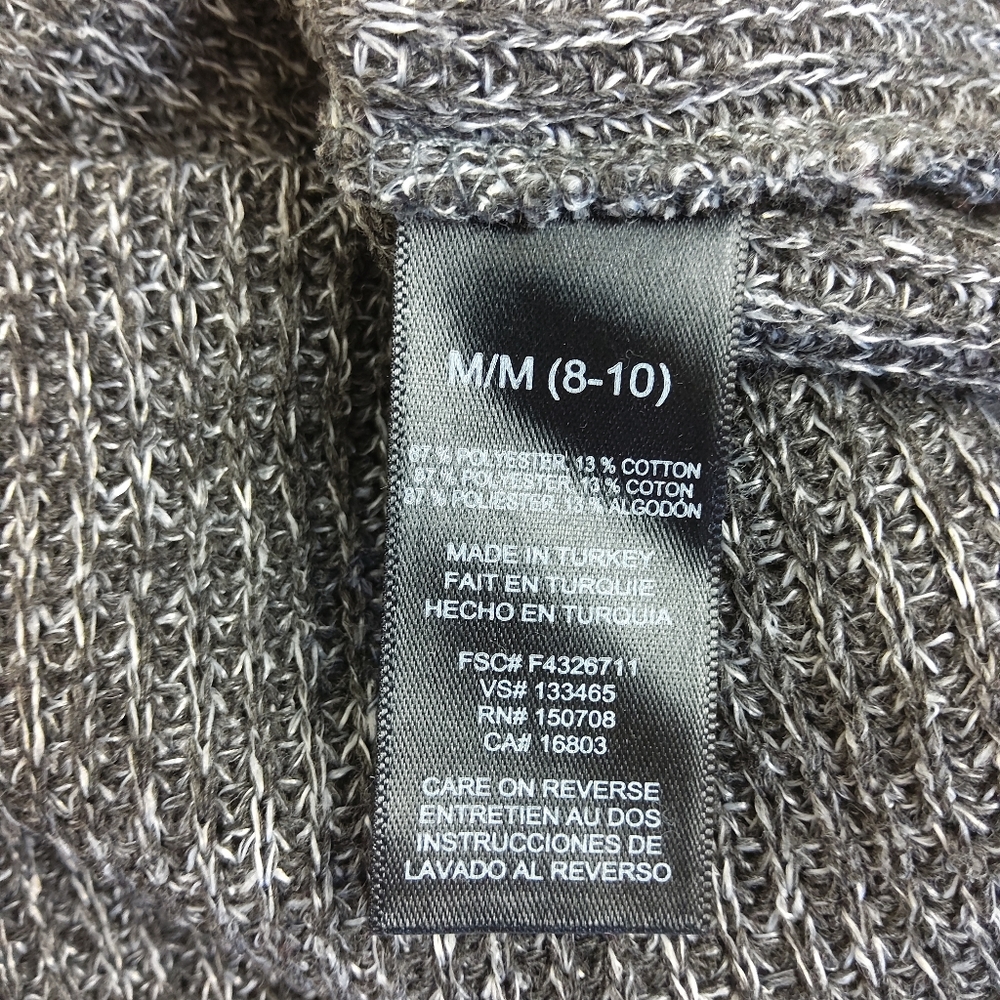 Avon Heathered Grey Tie Sweater Size Medium View 4